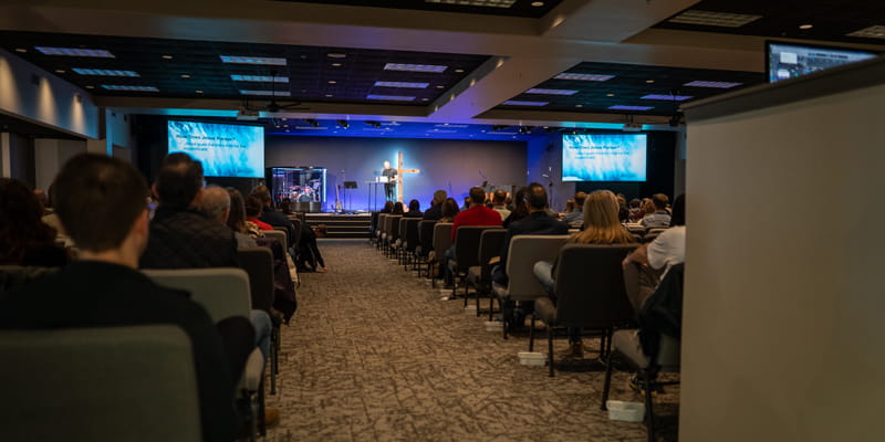 new life north campus sunday worship service full of people